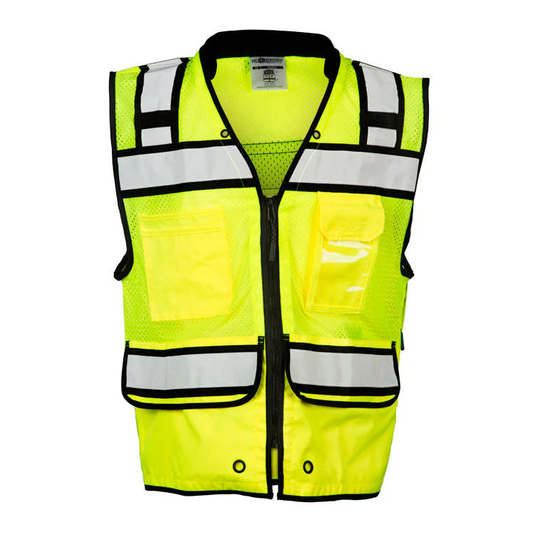 ML Kishigo S5004-M M Lime Professional Surveyors High Performance Vest - Moutools