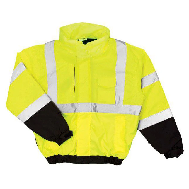 ML Kishigo JS118M Medium Class 3 Lime Bomber Jacket - Moutools