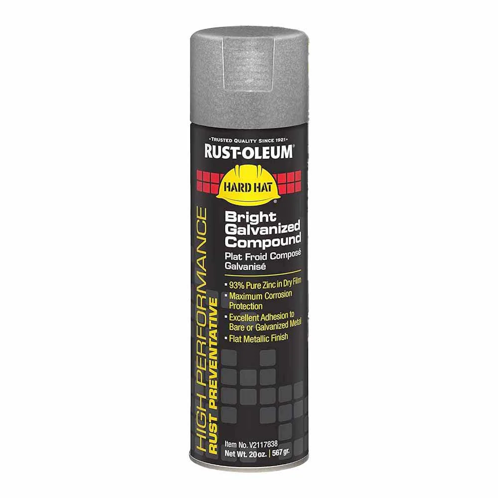 Rust-Oleum V2117838 Aerosol Bright Galvanizing Compound Gloss 20 oz. Spray - Moutools