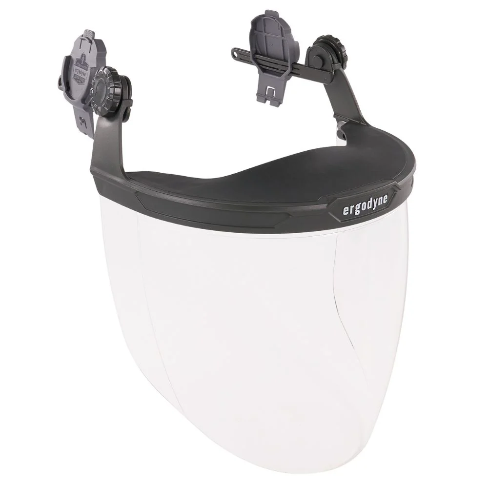 Ergodyne 60243 #8994 Clear Lens Gray Hard Hat Face Shield for Cap-Style & Safety Helmet - Moutools