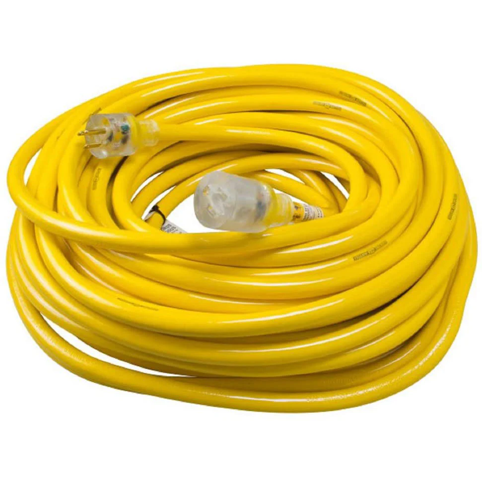 Yellow Jacket 2806 Contractor Extension Cord with Lighted End, 100 Foot - Moutools