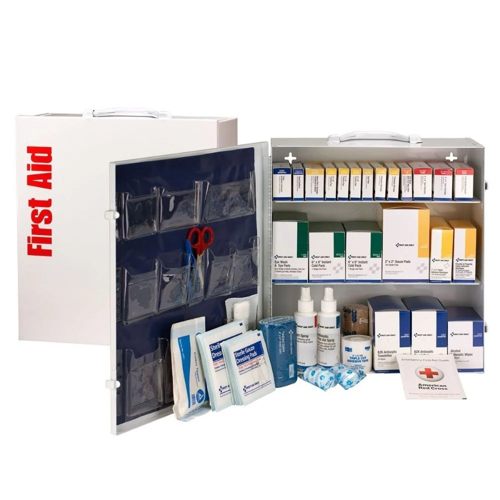 First Aid Only 90790 3 Shelf First Aid ANSI B+ Metal Cabinet, without Meds - Moutools