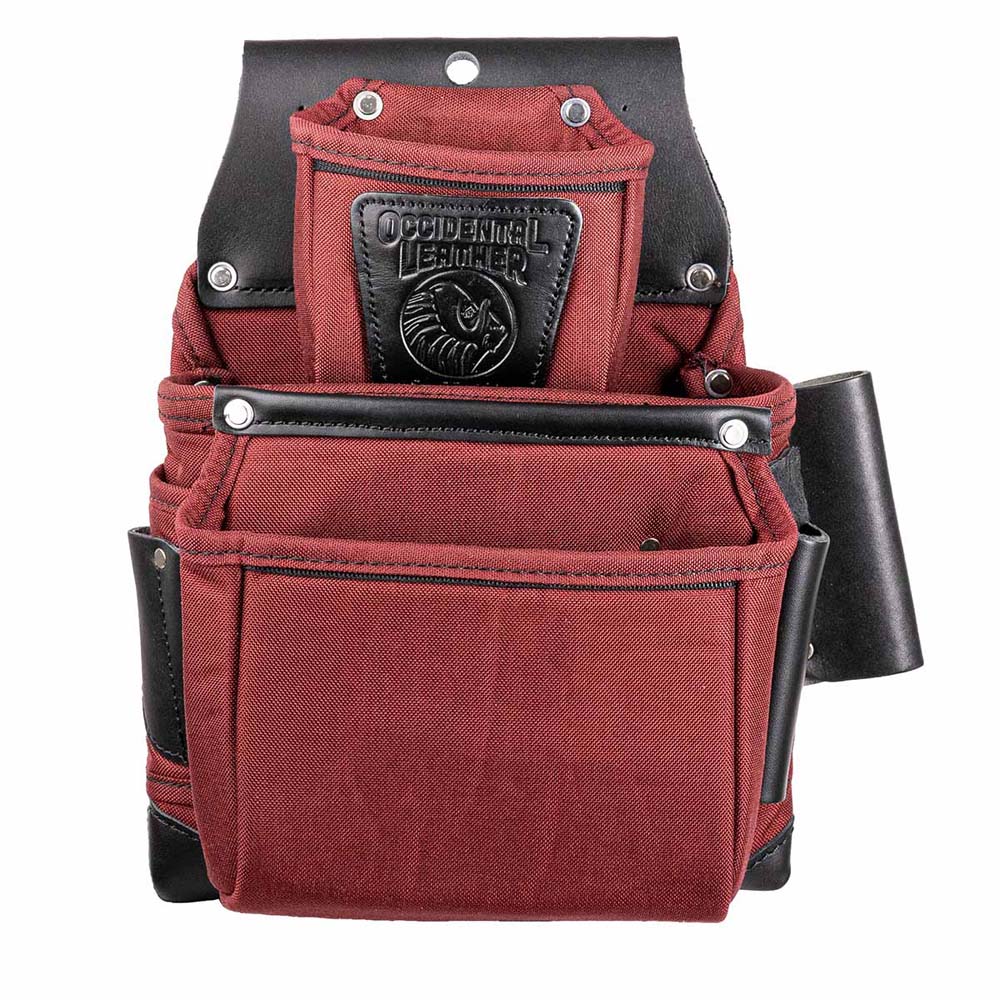 Occidental Leather R8060 OxyLights 3 Pouch Fastener Bag - Red & Black - Moutools