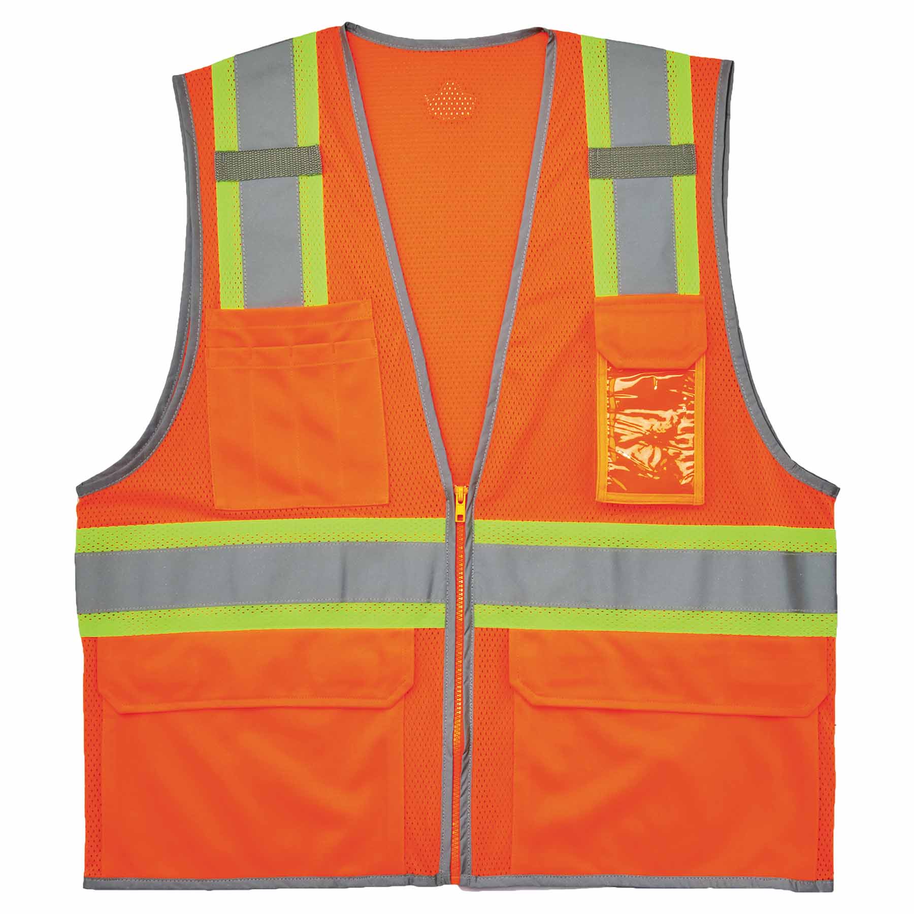 Ergodyne 24579 8246Z-S 5XL Orange Class 2 Two-Tone Mesh Vest - Single Size - Moutools
