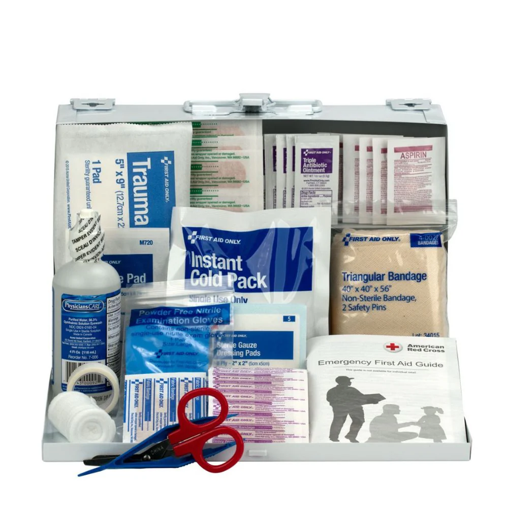 First Aid Only 224-U/FAO 25 Person First Aid Kit, Metal Case - Moutools