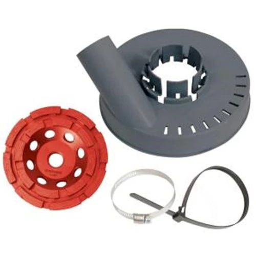 Love-Less Ash D1838 5 In. Dustie Shroud and Diamond Cup Wheel Combo - Moutools