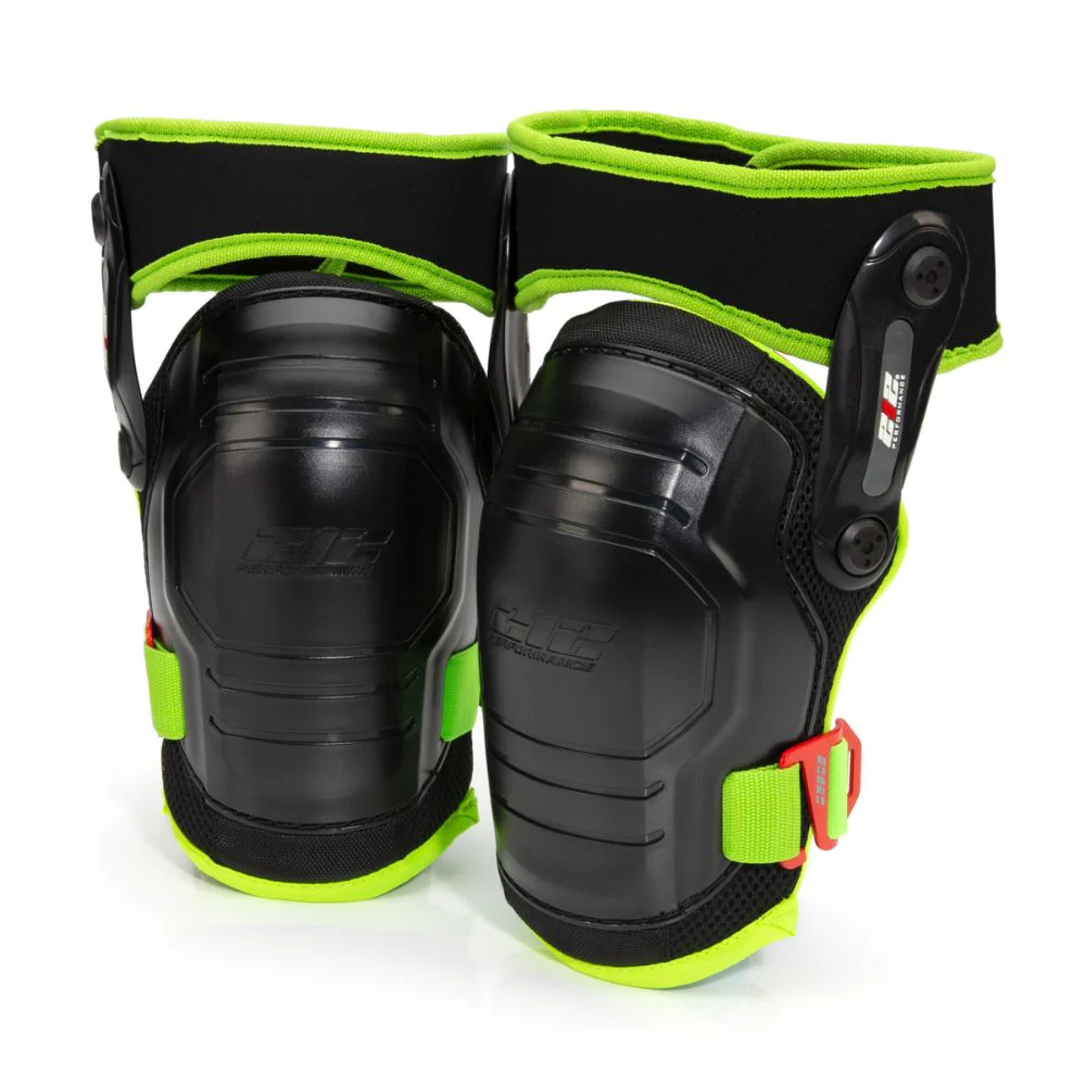 212 Performance GTSKP-88 Breathable Mesh Gel Core Foam Knee Pads Upper Thigh Support Green - Moutools