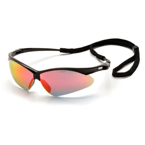 Pyramex SB6345SP PMXTREME Ice Orange Mirror Lens/Black Frame & Cord - Moutools