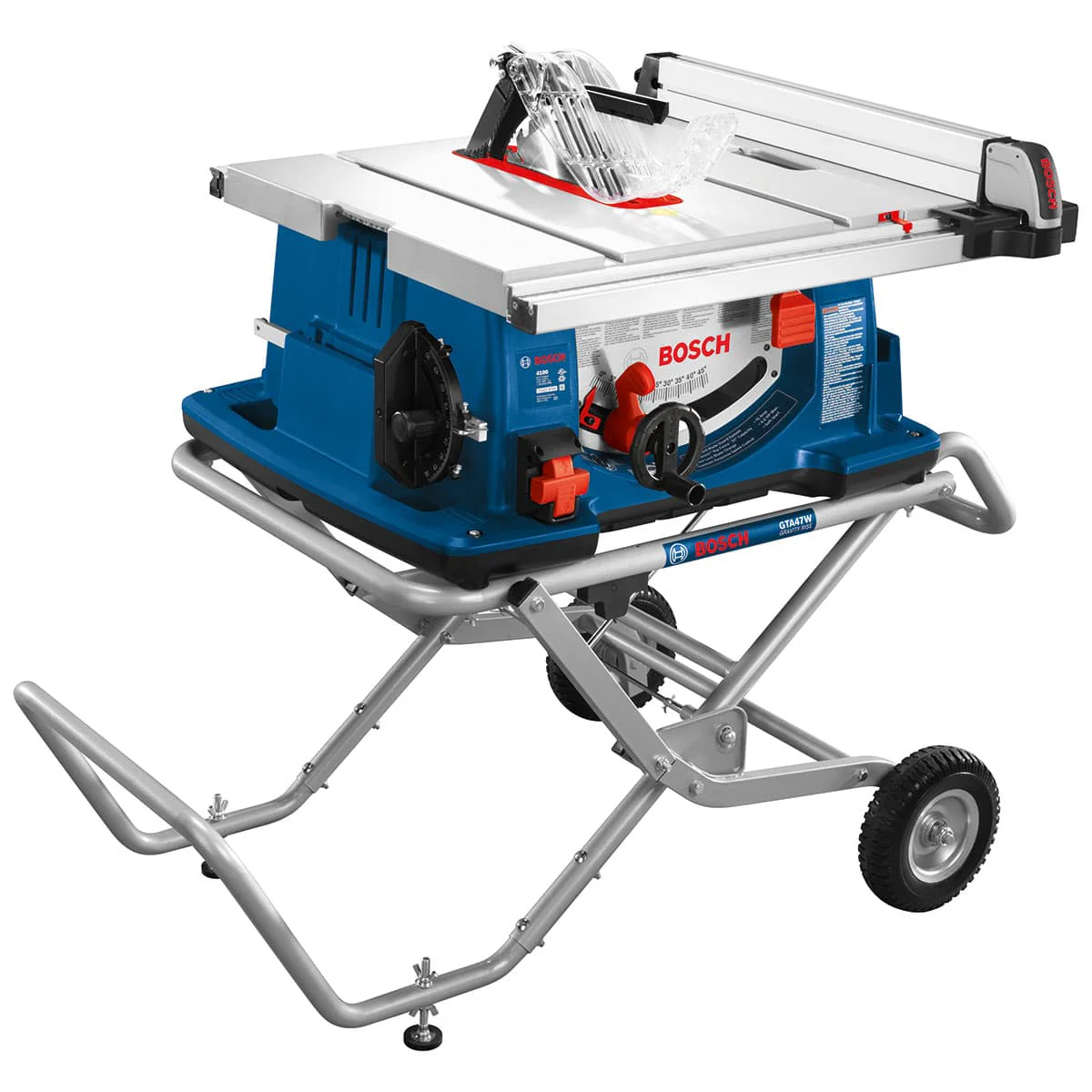 Bosch 4100XC-10 10 In. Worksite Table Saw with Gravity-Rise Wheeled Stand - Moutools