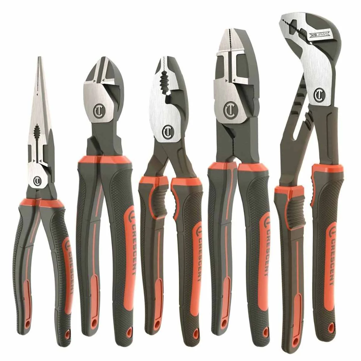 Crescent Z2SET5CG 5 Pc. Z2 Mixed Dual Material Plier Set - Moutools