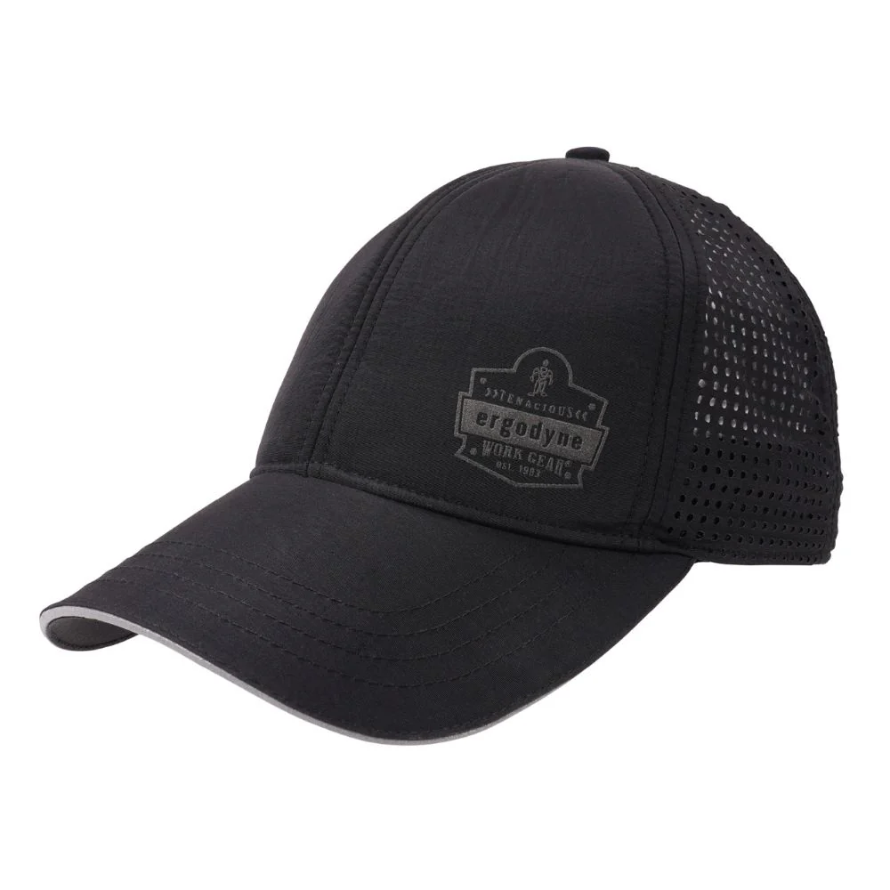 Ergodyne 12604 #8937 Black Performance Cooling Baseball Hat - Moutools