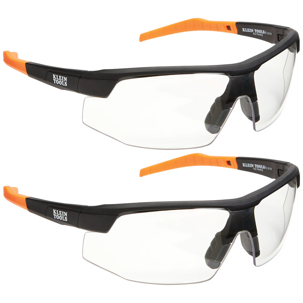 Klein 60171 Standard Safety Glasses, Clear Lens, 2-Pack - Moutools