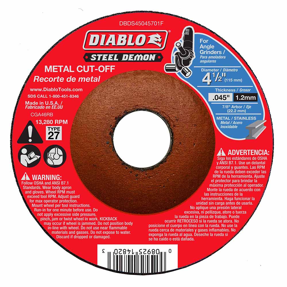 Diablo DBDS45045701F Steel Demon 4-1/2
