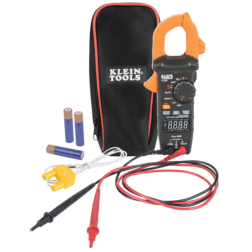 Klein CL390 Clamp Meter AC-DC+TRMS - Moutools