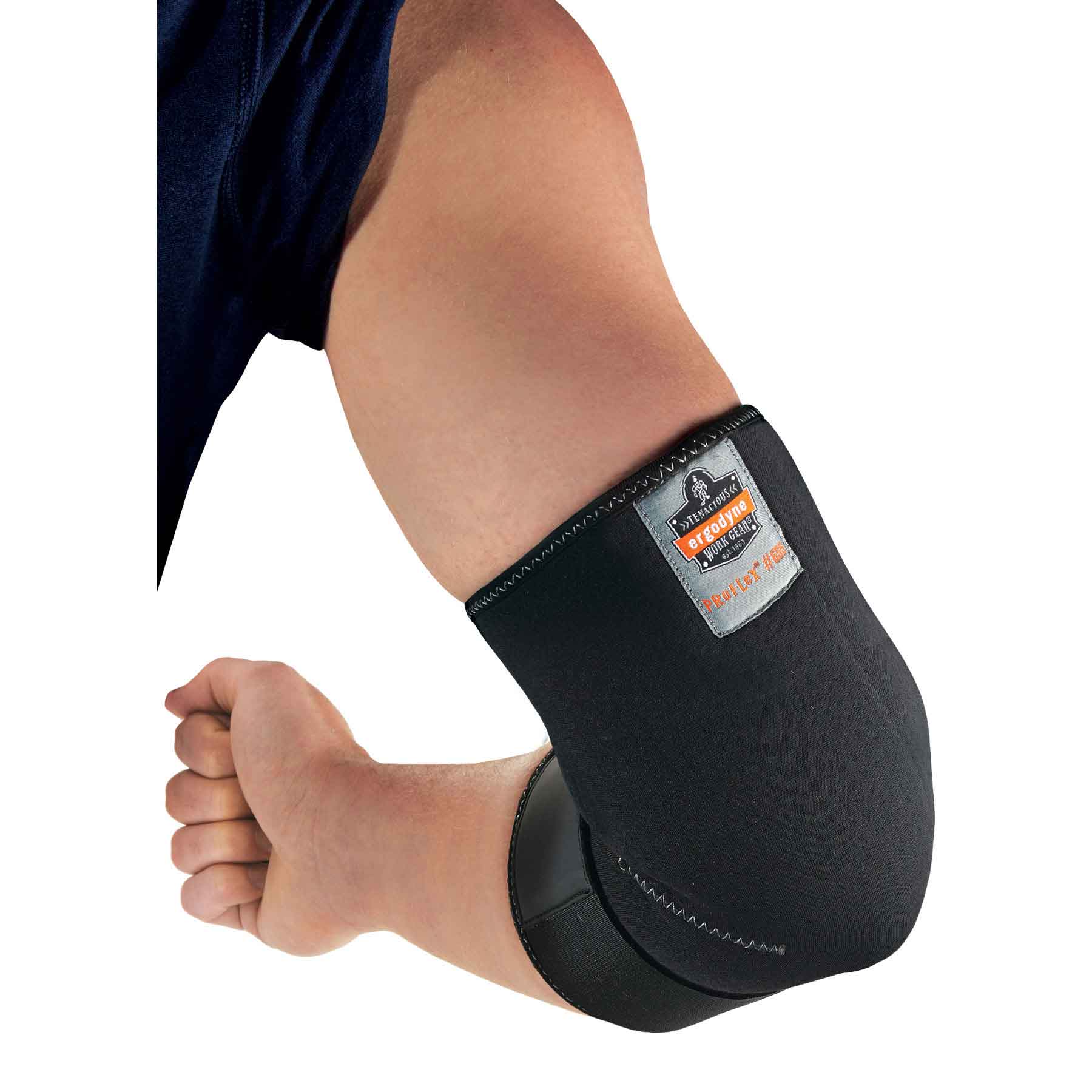 Ergodyne 16582 ProFlex 655 Neoprene Elbow Sleeve with Strap, Small, Black - Moutools