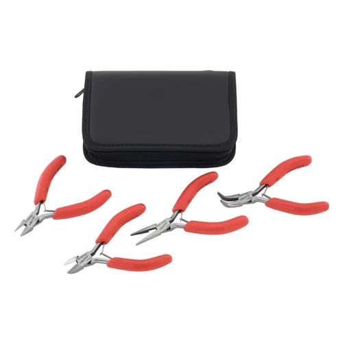 Proto J2804SMP 4 Piece Miniature Plier Set In Zipper Case - Moutools
