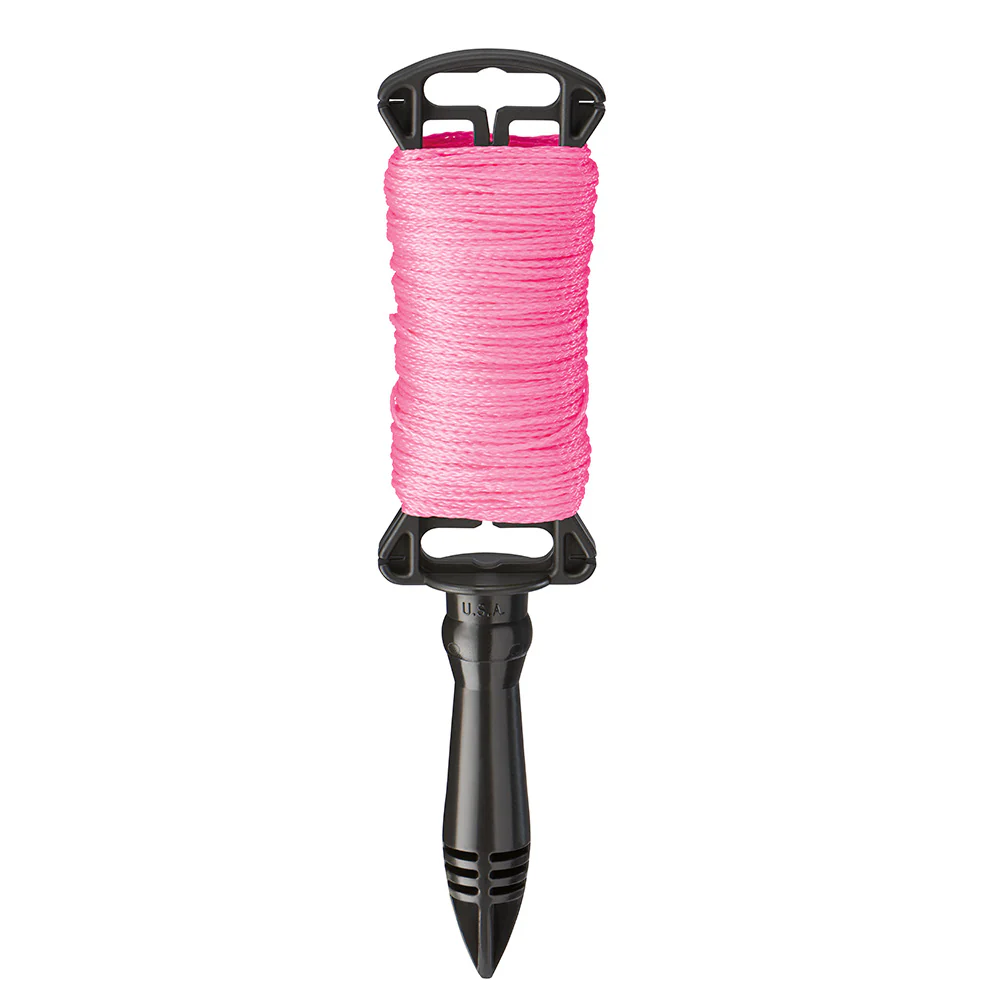 Empire Level 39-250P 250' Pink Braided Line w/Reel - Moutools