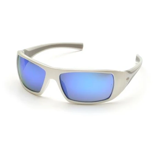 Pyramex SW5665D Goliath White Frame with Ice Blue Lens - Moutools