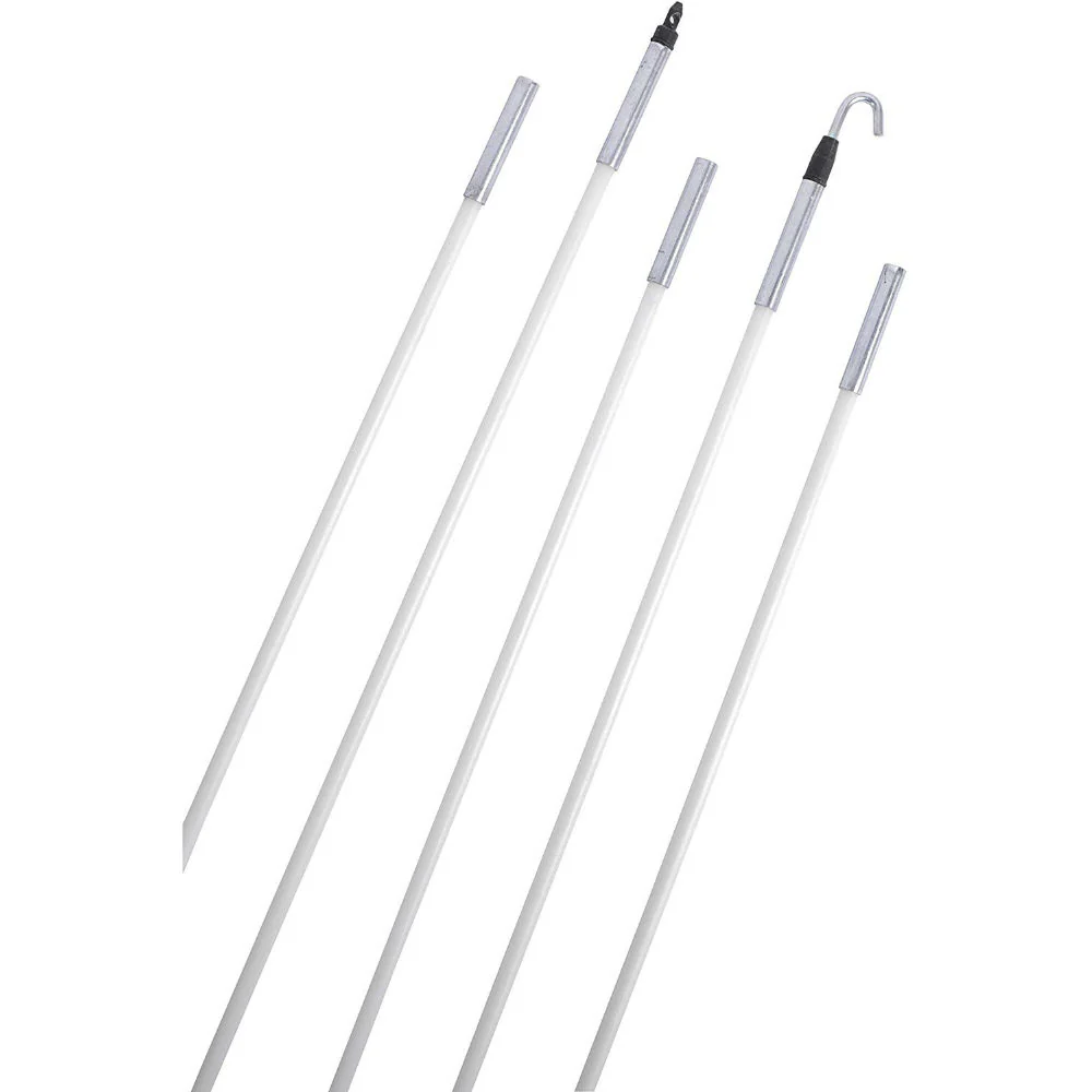 Gardner Bender FTX-15GL Glo Fish 15' Fish Sticks, 5' Interlocking Stick, Bullet Nose, Hook End - Moutools