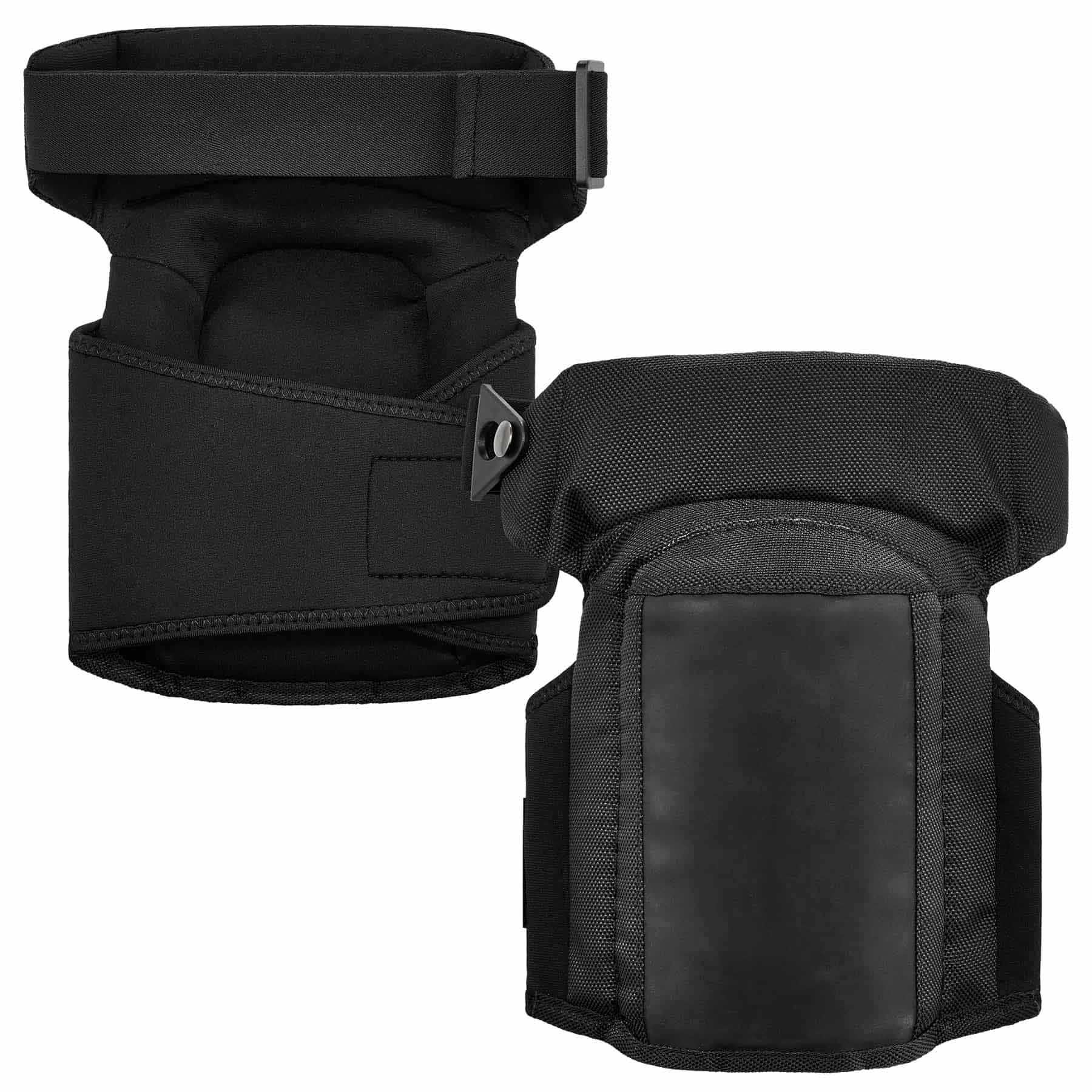 Ergodyne 18450 450  Black Hinged Slip Resistant Gel Knee Pads - Soft Cap - Moutools