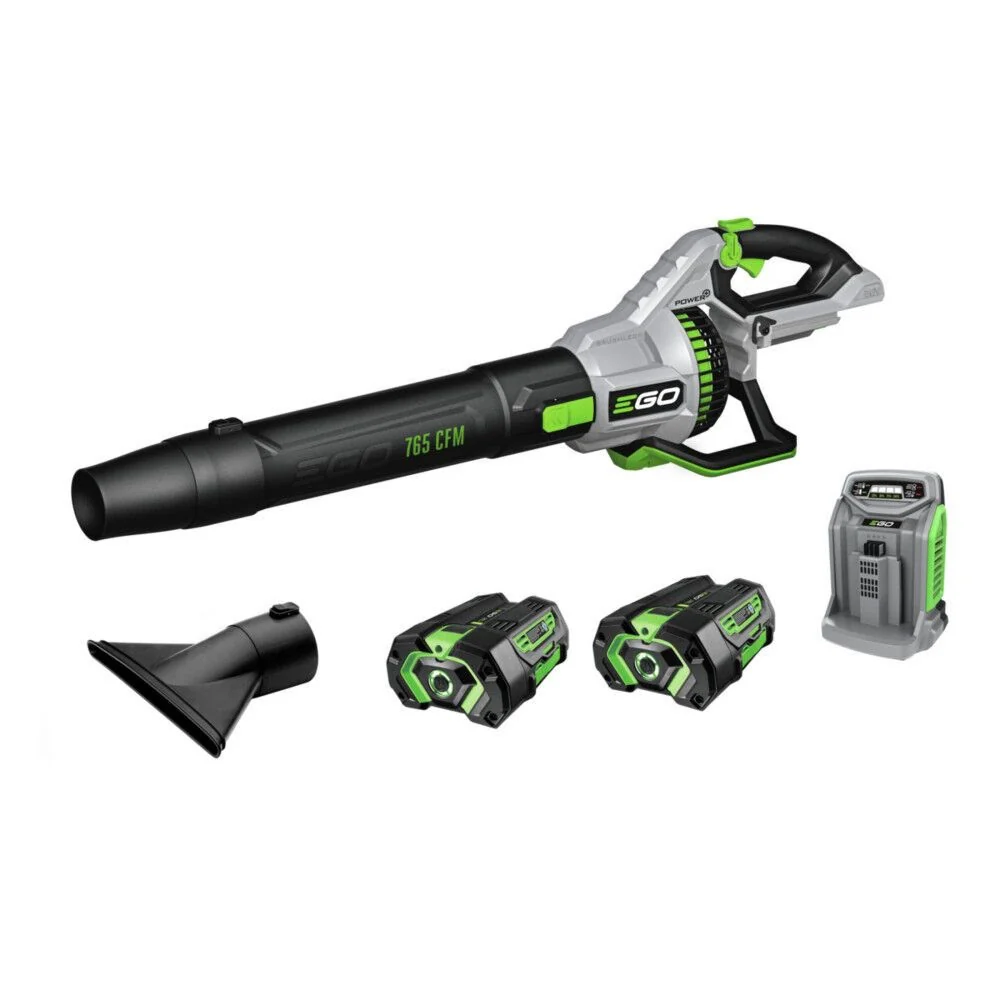 EGO LB7654-2 765CFM Blower Kit (2*G3 5Ah, 550W charger, w/ 1*flat nozzle, 1*cone nozzle) - Moutools