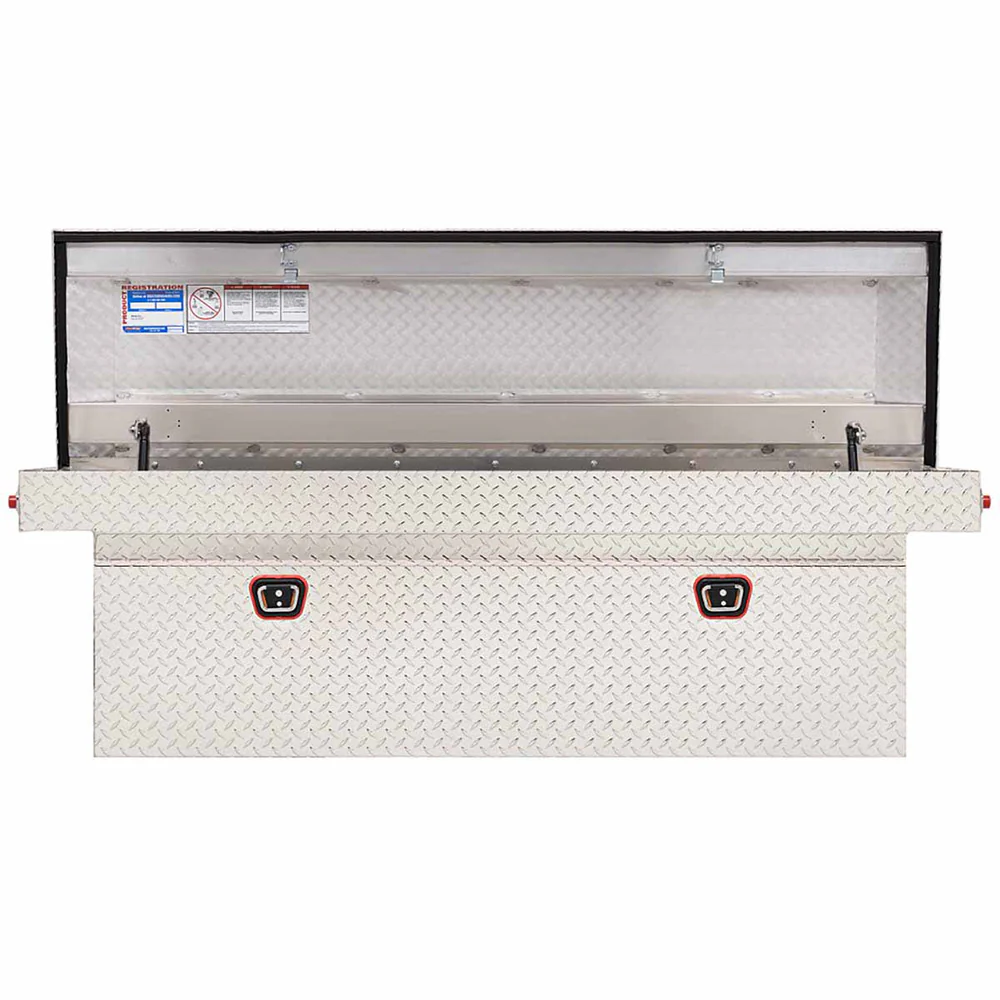 Weather Guard 123-0-03 Model 123-0-03 Saddle Box, Aluminum, Full Deep, Clear, 14.2 Cu. Ft. - Moutools