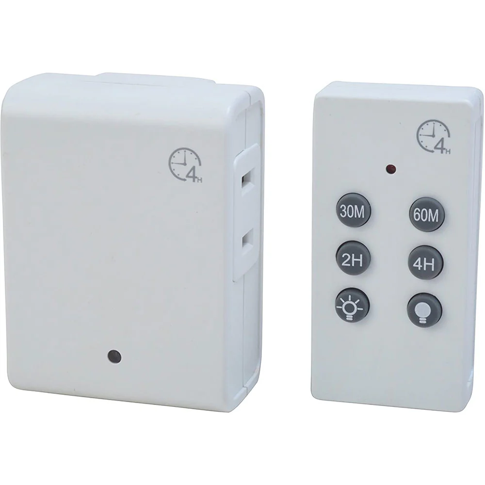 Woods 59781 59781WD Indoor Wireless Remote Control Timer with Countdown, Plug-In, 1 Polarized Outlet - Moutools