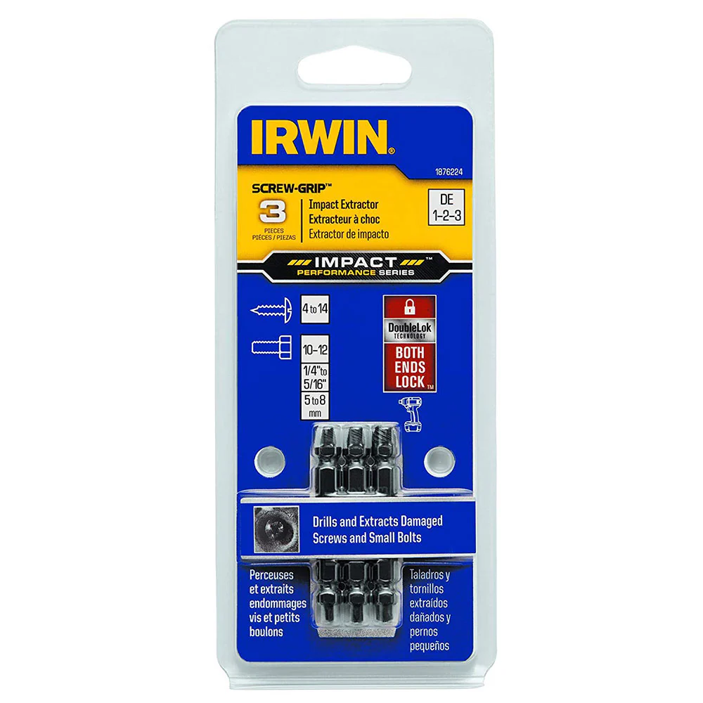 Irwin 1876224 IMPACT SCREW EXTRACTOR 3PC SET - Moutools