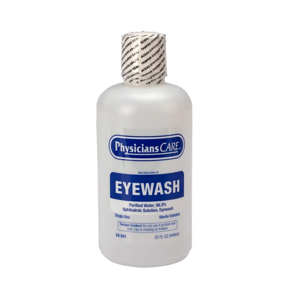 First Aid Only 24-202-001 Eyewash Station, Single 32 oz. Screw Cap Bottle - Moutools