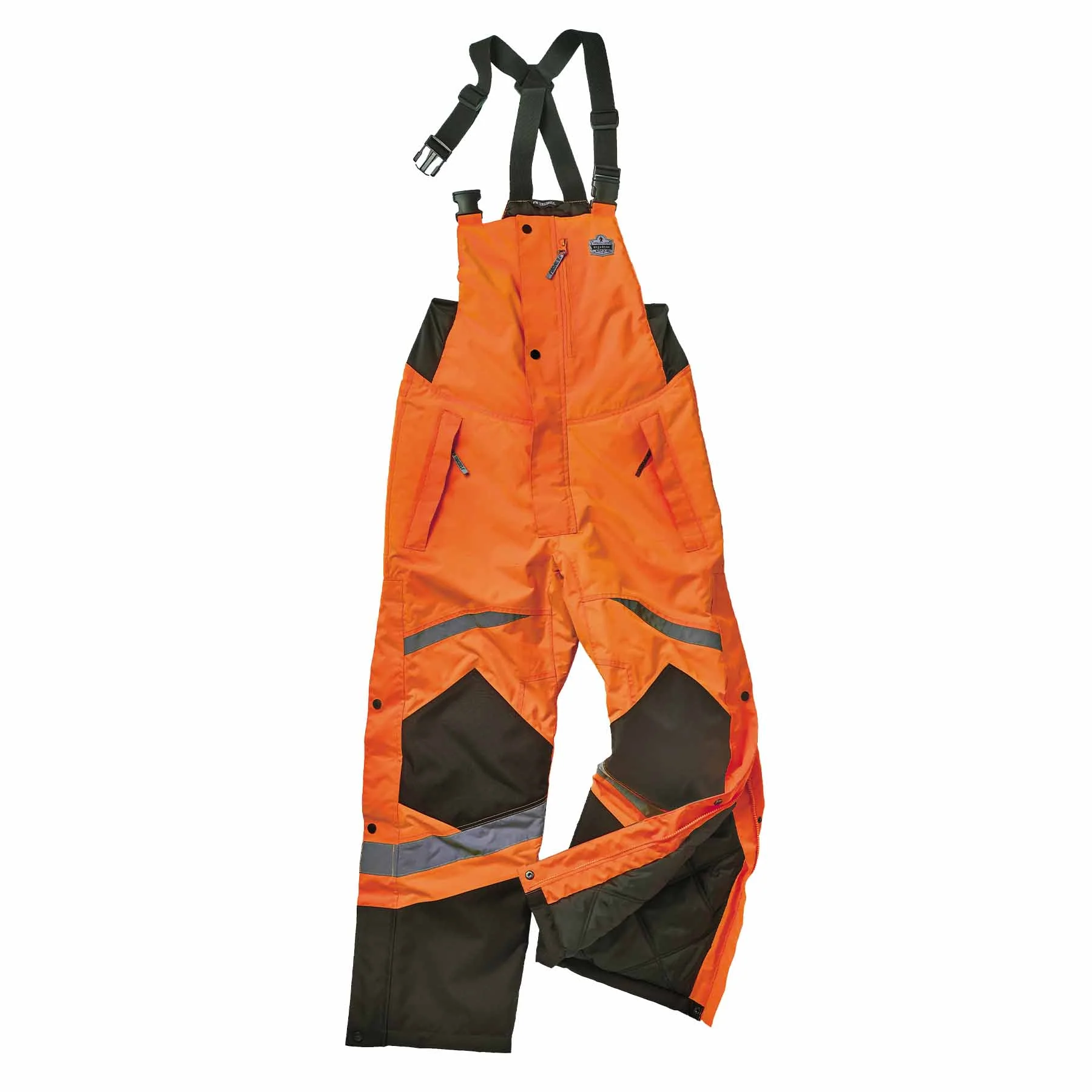 Ergodyne 25637 8928 3XL Orange Class E Hi-Vis Insulated Bibs - Moutools