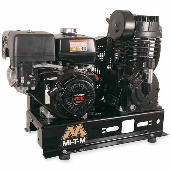 Mi-T-M ABS-13H-B Base Mount Two Stage Gasoline Air Compressor - Moutools