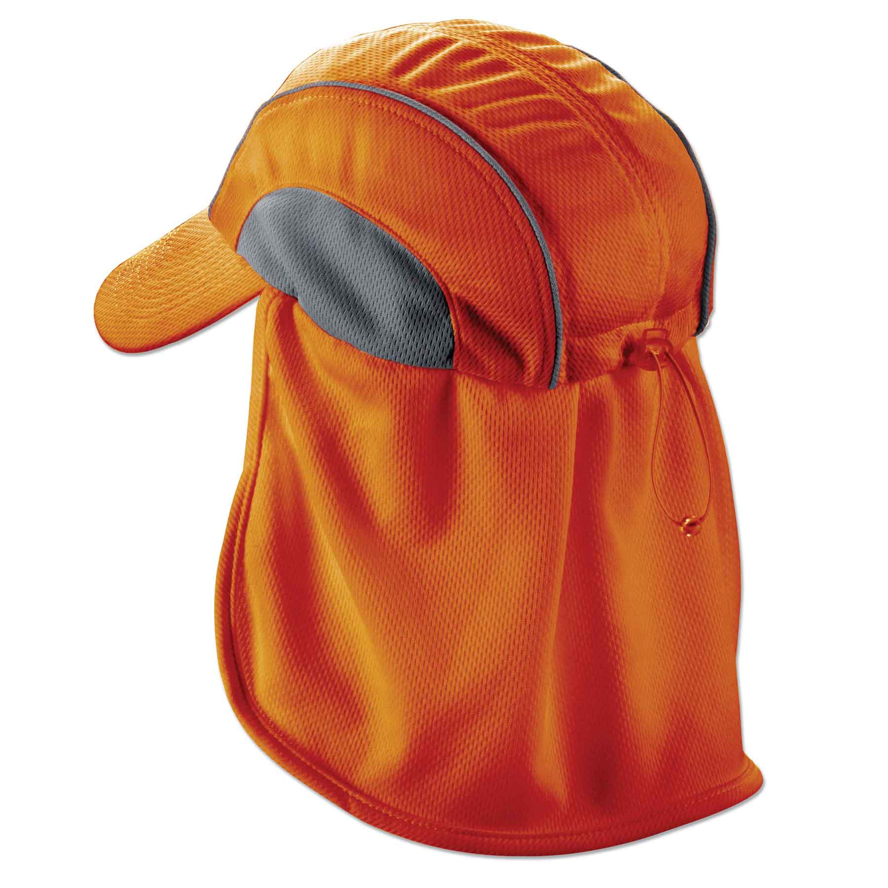 Ergodyne 12521 Chill-Its 6650 High Performance Hat with Neck Shade, Orange - Moutools