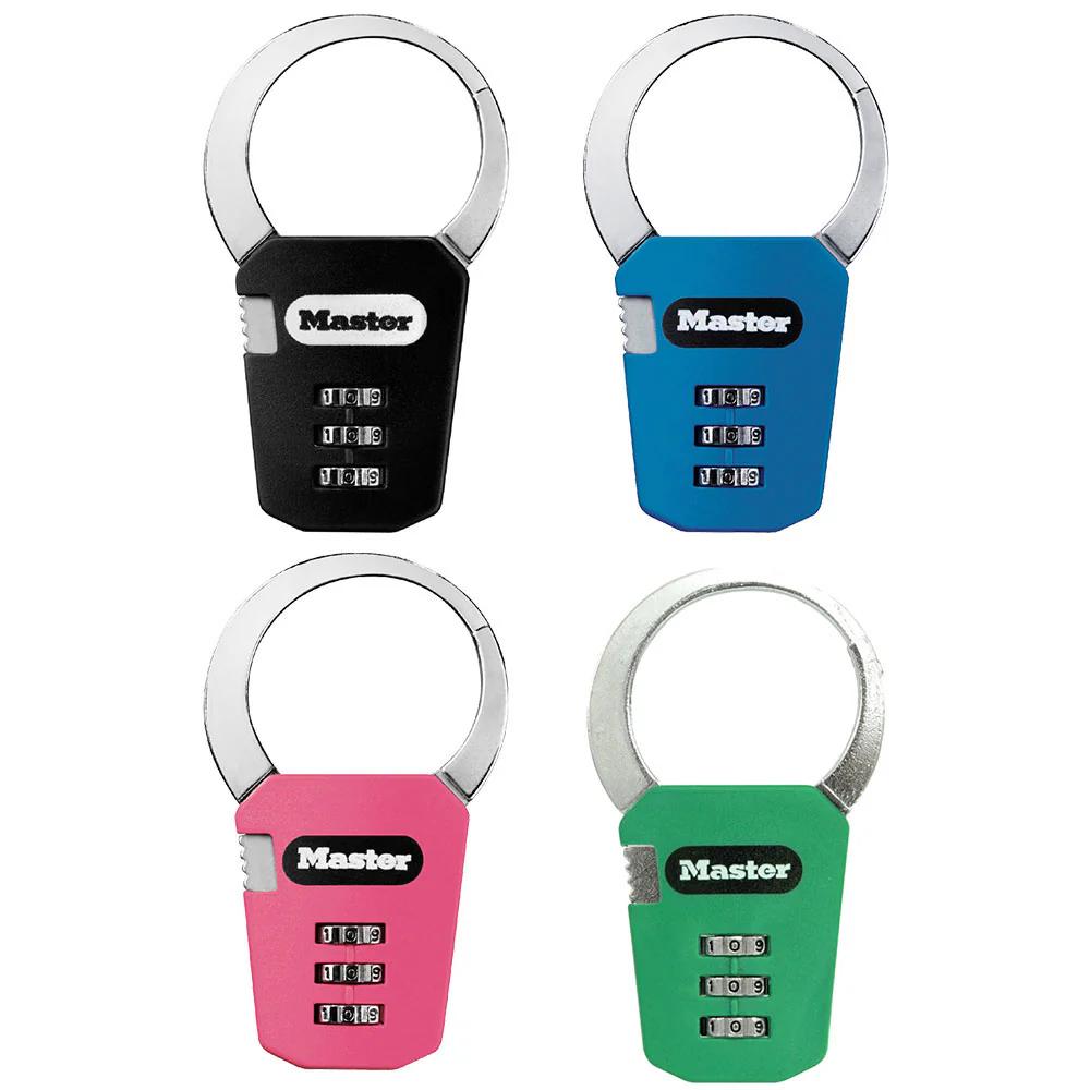 MasterLock 1550DAST Set Your Own Combination Backpack Lock; Assorted Colors - Moutools