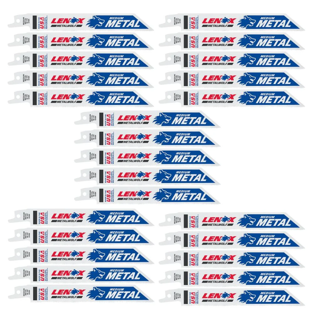 Lenox 20529B618R METALWOLF 6 in. 18 TPI WAVE EDGE Reciprocating Saw Blade (25 PK) - Moutools