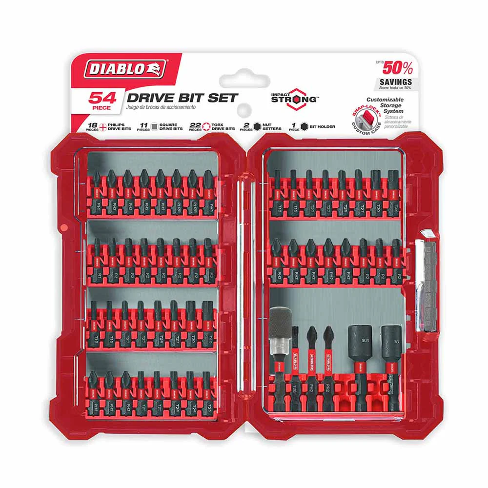 Diablo DSC-S54 54 pc Screwdriving Set (54-Piece) - Moutools