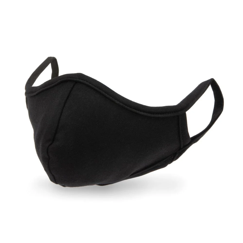 212 Performance CFME-05-000 Washable Cotton Fabric Face Mask with Elastic Ear Straps Black - Moutools