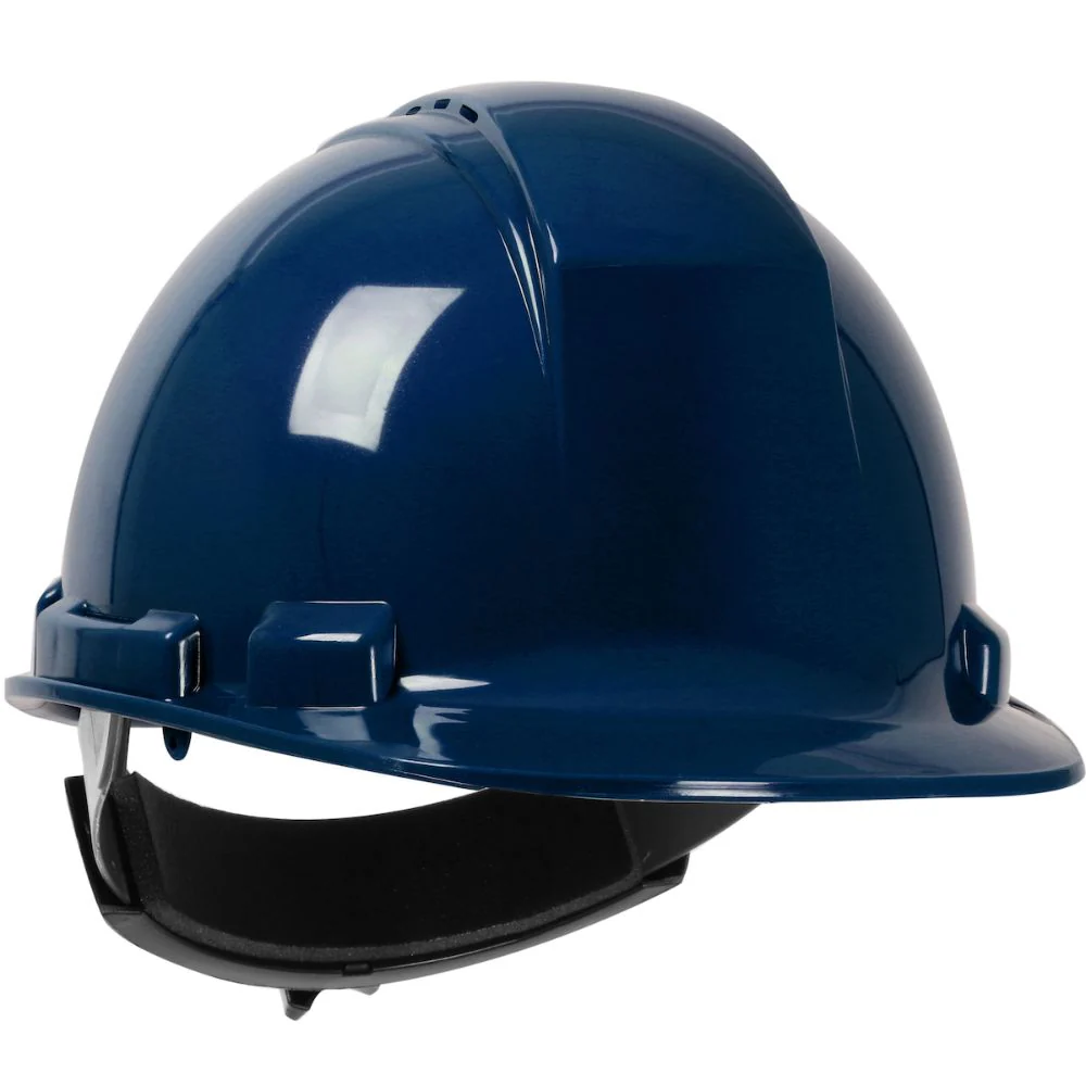 PIP 280-HP241RV-18 Whistler Vented, Cap Style Hard Hat with HDPE Shell, 4-Point Textile Suspension and Wheel Ratchet Adjustment - Northern Blue - Moutools