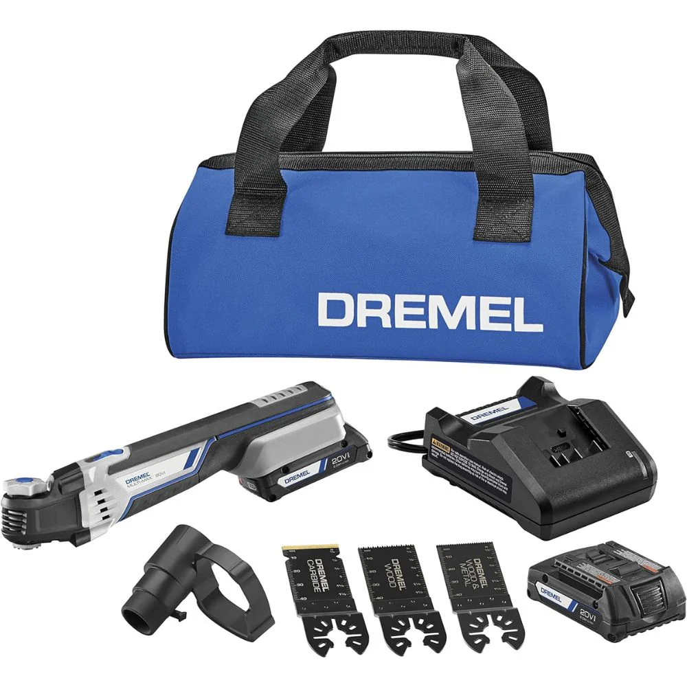Dremel MM20V-02 20V Max Cordless Oscillating 2 Battery Tool Kit with 5 Accessories - Moutools