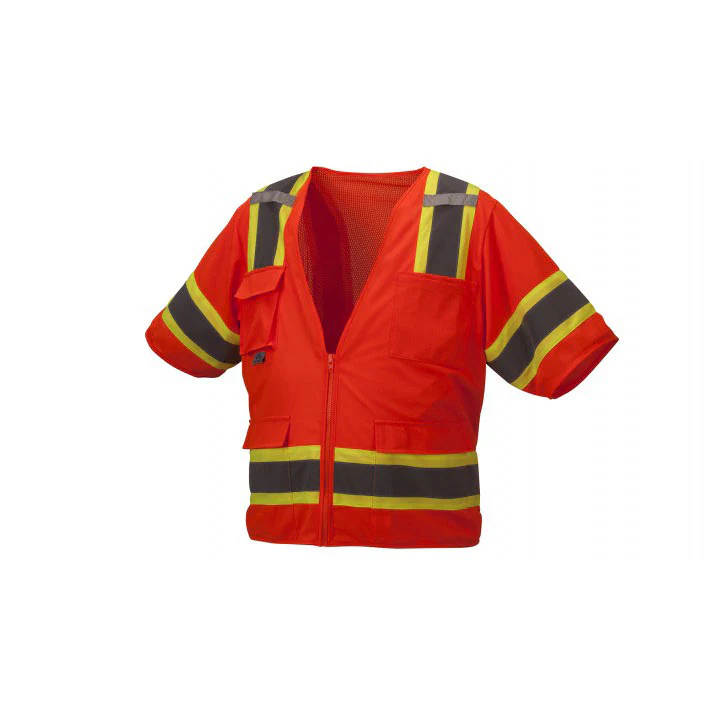 Pyramex RVZ3420M Safety Vest - Hi-Vis Orange - Size Medium - Moutools