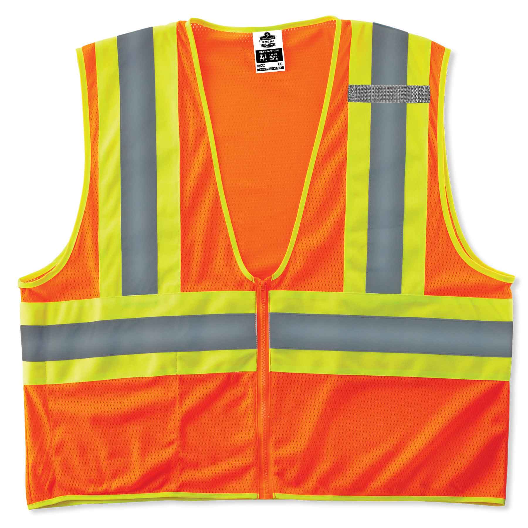 Ergodyne 21307 GloWear 8229Z Type R Class 2 Economy Two-Tone Vest, 2XL/3XL, HV Orange - Moutools