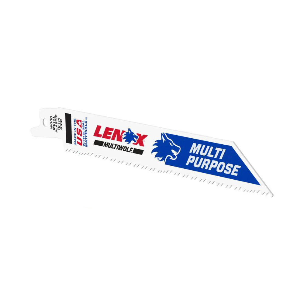 Lenox 20561S610R MULTIWOLF 6 in. 10 TPI WAVE EDGE Reciprocating Saw Blade - Moutools