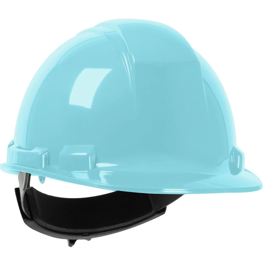 PIP 280-HP241R-06 Whistler Cap Style Hard Hat, HDPE Shell, 4-Point Textile Suspension, Ratchet Adjustment - Light Blue - Moutools