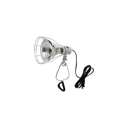 Woods 324 18/2 Gauge Brooder and 150-Watt Heat Lamp with Wire Grill and Clamp, 6-Foot, Black - Moutools