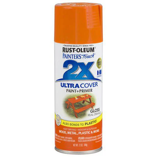 Rust-Oleum 249095 Painters Touch 2X Real Orange Gloss Ultra Cover Spray Paint - Moutools