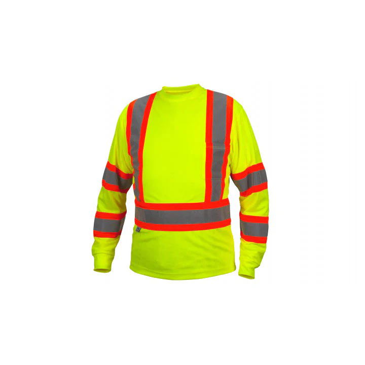 Pyramex RCLTS3110X3 Long Sleeve Moisture Wicking T-Shirt In Lime - 3X Large - Moutools