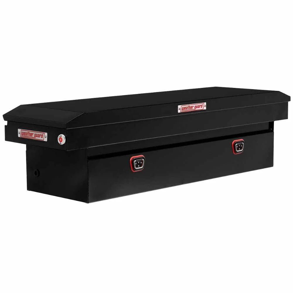 Weatherguard 126-5-04 Saddle Box, Steel, Full Standard, Gloss Black, 11.0 cu ft - Moutools