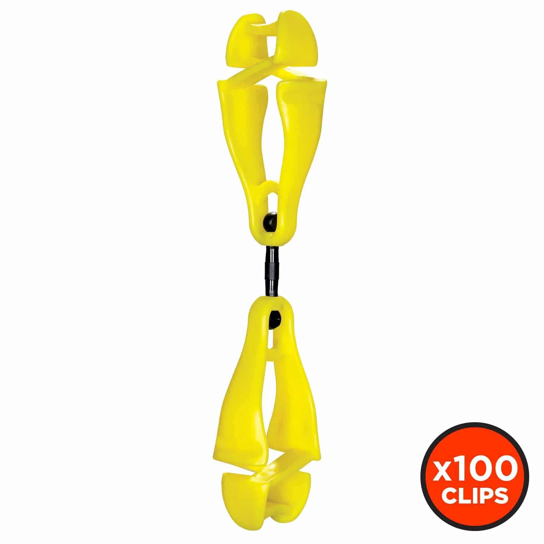 Ergodyne 19519-BULK 3420-BULK  Lime Swivel Glove Clip Holder - Dual Clips 100-Pack - Moutools