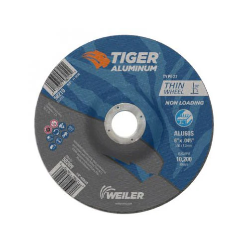 Weiler 58209 CW-6 X .045 X 7/8 ALU60S T27 Tiger Aluminum Cutting Wheel - Moutools