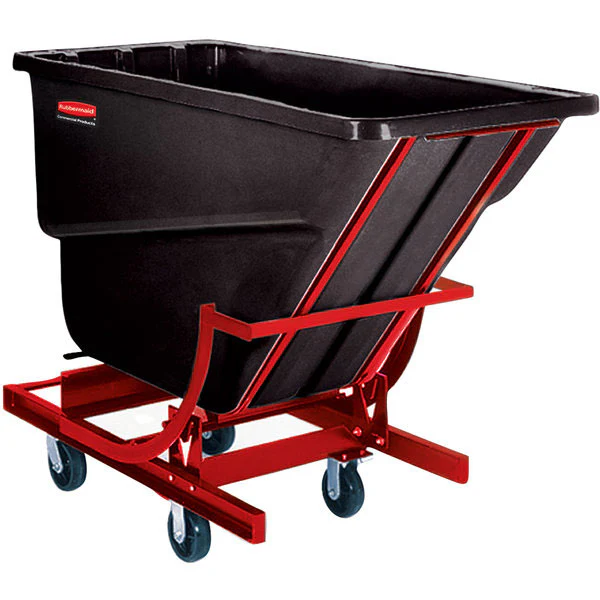 Rubbermaid FG105943BLA Self-Dumping Hopper with four 6