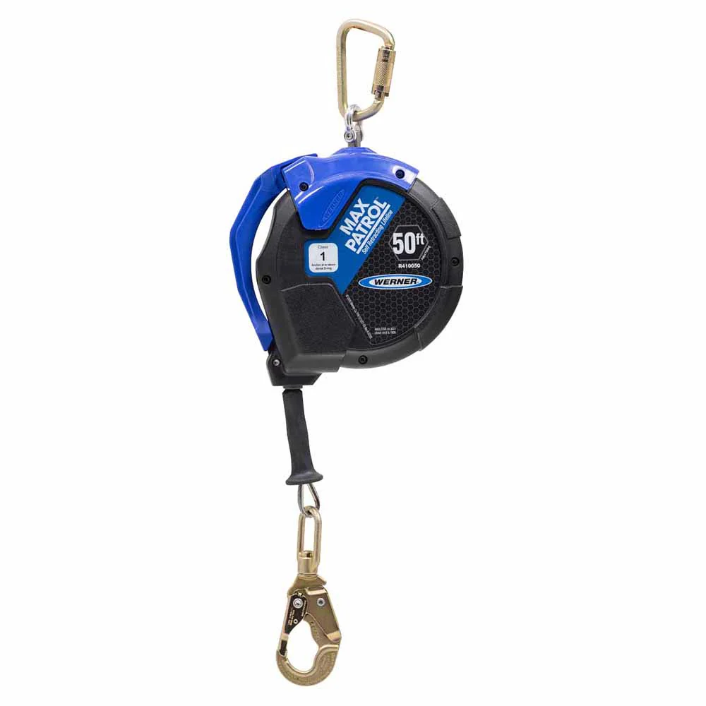 Werner R410050 50' Max Patrol Self-Retracting Lifeline Galvanized Cable - Moutools